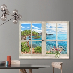 Wall Art Print and Canvas. Window on the Mediterranean Sea