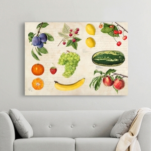 Kitchen Wall Art Print and Canvas. Fruits of the World