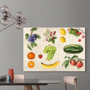 Bilder auf Leinwand mit Küchenmotiven. Obst aus der Welt