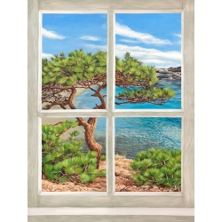 Cuadro ventana en canvas. Ventana al Mediterráneo I
