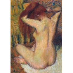 Quadro, stampa su tela. Edgar Degas, Woman combing her hair