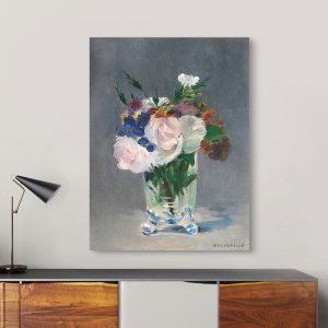 Bilder auf Leinwand. Edouard Manet, Blumen in einer Kristallvase