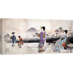 Cuadro japoneses en canvas. Toyohara, Mujeres japonesas