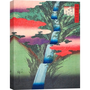 Tableau japonais sur toile. Hiroshige, Le Cascades de Nunobiki