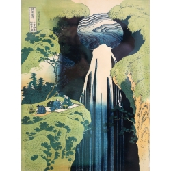 Tableau japonais sur toile. Hokusai, La Cascade, Kamida-Ga-Taki