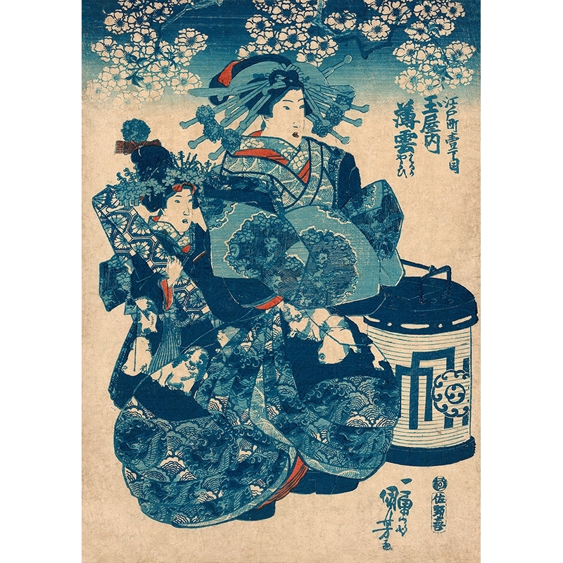 Japanische Kunst. Kuniyoshi Utagawa, Tamaya uchi Usugumo