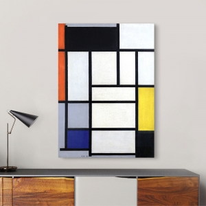 Tableau sur toile. Mondrian, Composition with red, black, yellow