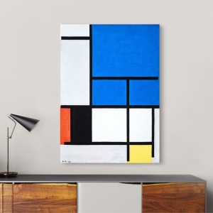 Tableau sur toile. Mondrian, Composition with large blue plane,