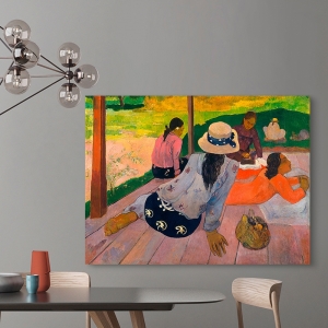 Reproduction de tableau sur toile. Paul Gauguin, La Sieste