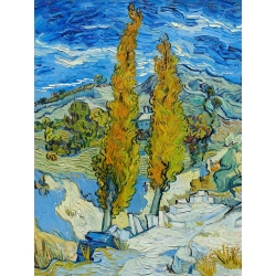 Cuadro en canvas. Vincent van Gogh, Las álamos en Saint-Rémy