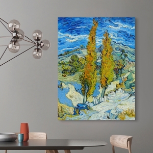 Tableau sur toile. Vincent van Gogh, Les peupliers à Saint-Rémy