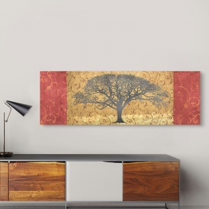 Wall art for living room. Art print and canvas. Golden brocade