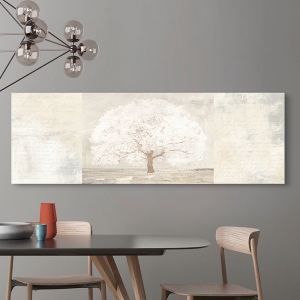 Wall art for living room. Art print and canvas. Pale Tree Panel