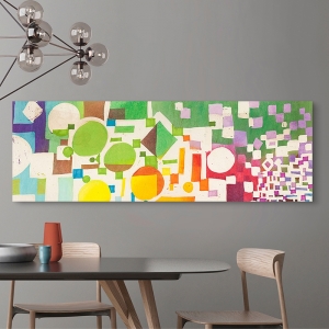 Quadro astratto multicolore, stampa su tela. Multicolor Pattern VI