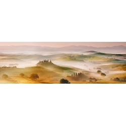 Quadro, stampa su tela. Panorama Val D'Orcia, Toscana