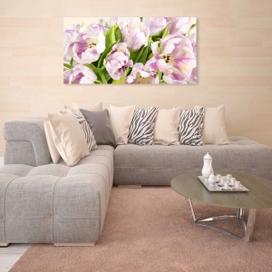 Wall art print and canvas. Luca Villa, Tulips in Bloom