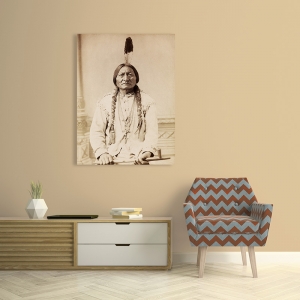 Leinwandbilder. Anonym, Indianer – Toro Seduto, Lakota, 1885