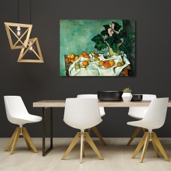 Cuadro famoso en canvas. Paul Cezanne, Manzanas y prímulas
