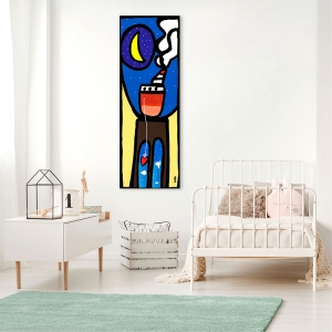 Wall Art Print and Canvas for childern room. With Love, Moonlight