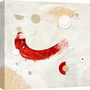 Geometrische Kunstdrucke. Leinwandbilder und Poster. Galaxy 3, rot