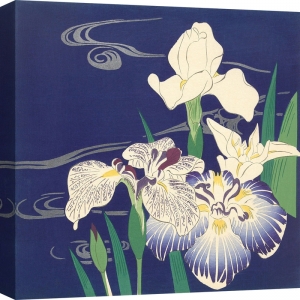 Tableau japonais. Kogyo, Iris sur l'eau
