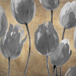 Cuadros flores. Luca Villa, Tulipanes grises modernos I