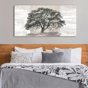 Quadro albero moderno, stampa su tela. Tree panel (Cenere)