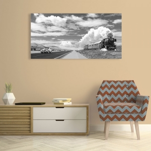 Vintage car poster and canvas. Interstate '59