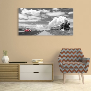 Tableau sur toile et poster voiture. Interstate '59 (red)