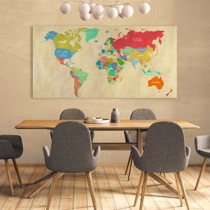 Weltkarte Poster. Joannoo, Hipster Map of the World