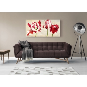 Tableau sur toile. Peinture fleurs. Tulipes Royales