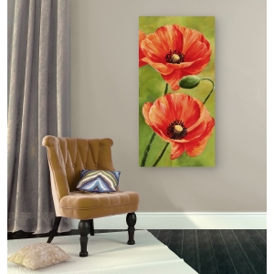 Leinwandbilder mit blumen. Luca Villa, Mohn im Wind 2