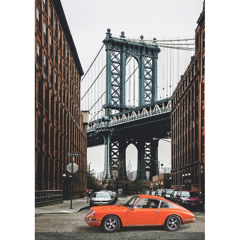 Quadro, poster auto d'epoca. By the Manhattan Bridge