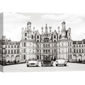 Tableau avec photo voiture. Vintage Roadsters at French Castle