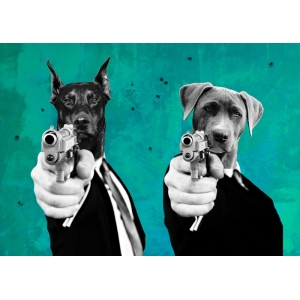 Cuadros modernos de animales.  VizLab, Reservoir Dogs (Pop Version)