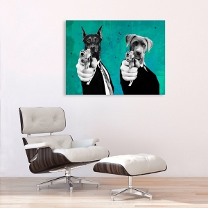 Tableau et poster avec chiens. VizLab, Reservoir Dogs (Pop Version)