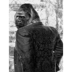 Quadro con gorilla, stampa su tela. VizLab, Ape in a Suit