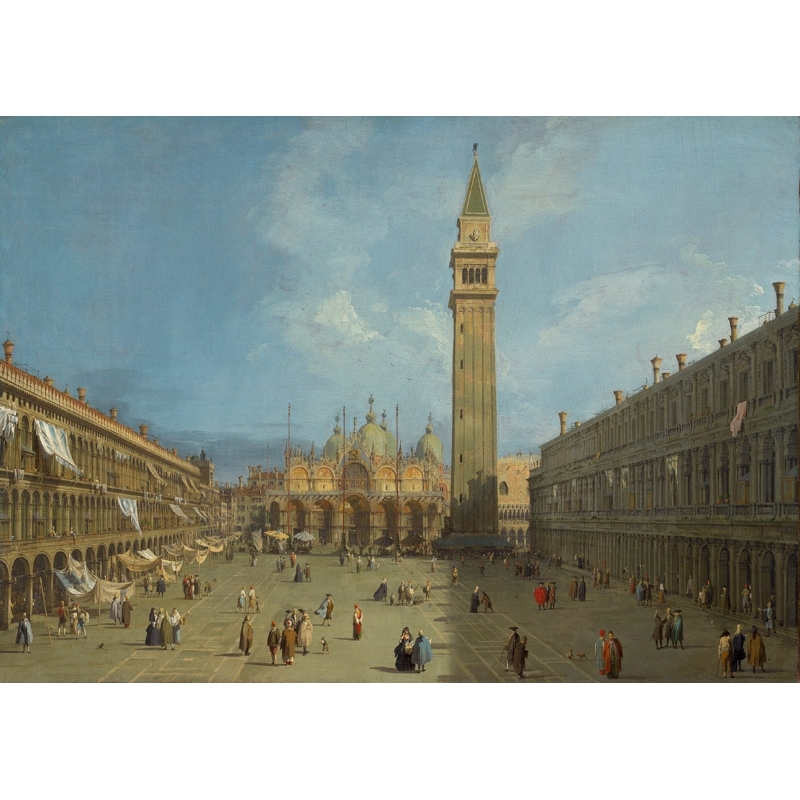 Quadro, stampa su tela. Canaletto, Piazza San Marco a Venezia