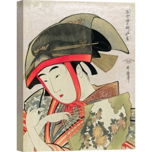 Tableau japonais. Kitagawa, Femme avec un éventail