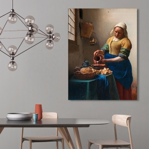 Tableau sur toile, poster et affiche. Jan Vermeer, La laitière