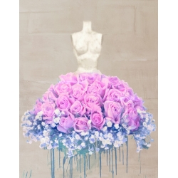 Cuadros flores modernos en lienzo. Kelly Parr, Dressed in Flowers II