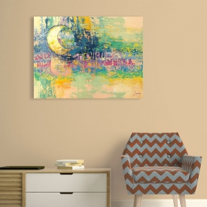 Modern abstract on canvas. Lucas, Moon Reflections