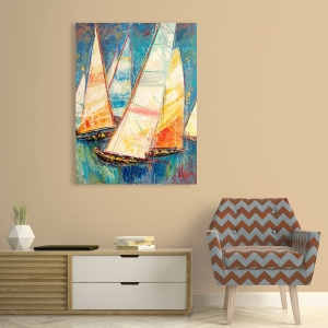 Wall art print, canvas, poster. Luigi Florio,  Coloured sails II