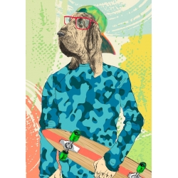 Animal Art. Print, canvas and poster. Matt Spencer, Skaterboy