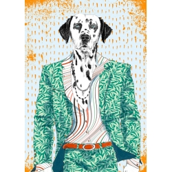 Quadro con cane, stampa su tela. Matt Spencer, The Bohemian