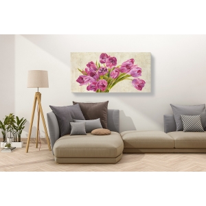 Tableau floral sur toile. Leonardo Sanna, Tulipes