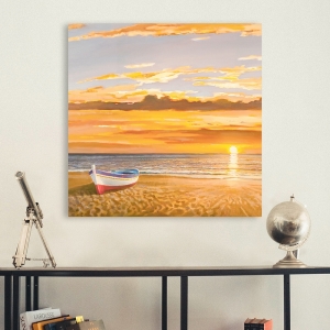 Wall art print, canvas. Adriano Galasso, Sunset on seaside, detail