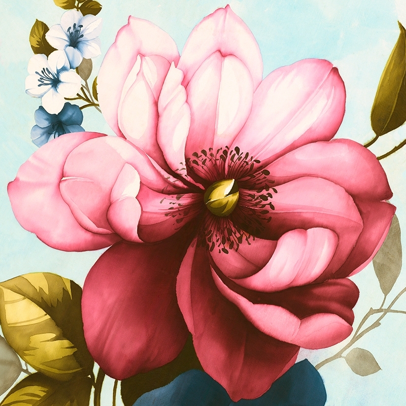 Tableau fleurs modernes sur toile. Rei Keiko, Purple Azaleas, détail