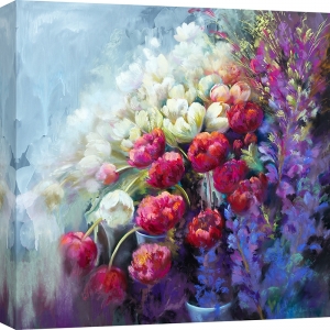 Flower wall art print, canvas. Nel Whatmore, The Fabulous Florist