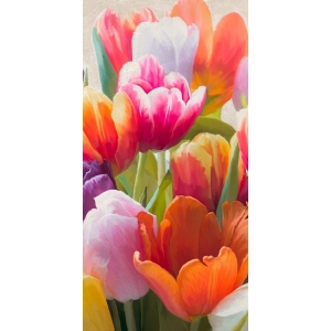 Cuadro en lienzo, flores modernos. Luca Villa, Tulipanes de verano III